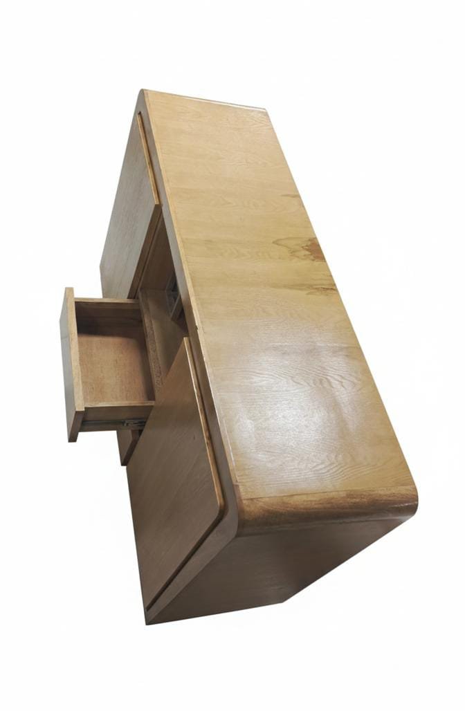 Multifuncional Multimedia Bio-Curve | Madera de Cedro | Color Beige