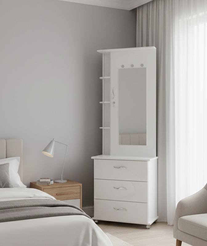 Tocador Zafiro | Blanco | Espejo Doble