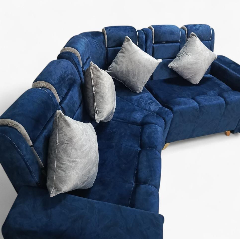 Sala en L Premium | Azul