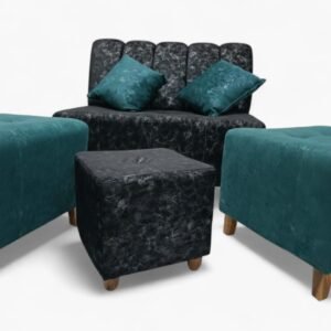 Juego de Sala Contemporánea | Premium| Verde - Negro