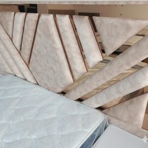 Cama de Lujo con Espejo | Incluye Colchón Semiortopédico 2 Nocheros