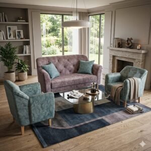 Sala vanguardista | Pino | Azul