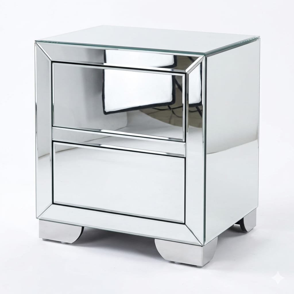 Nochero en vidrio espejo | MDF