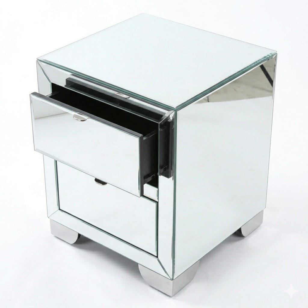 Nochero en vidrio espejo | MDF