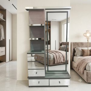 Tocador | Puerta Deslizante | Luz LED | 5 gavetas